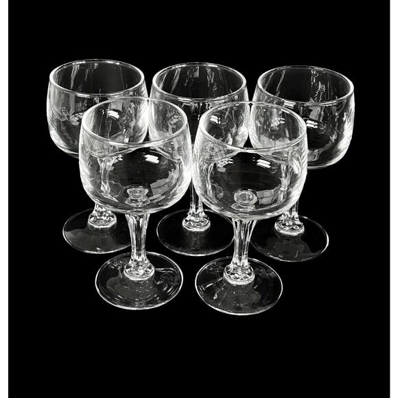 Stemmed Cordial Glasses Mini 4" Tall Set of 5 Barware Liquor Drinkware Wine 2 oz - Picture 6 of 10